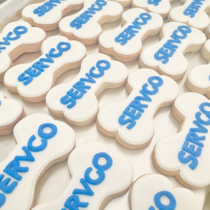Dog bone cookies for Servco's "Bring your dog to work day!"